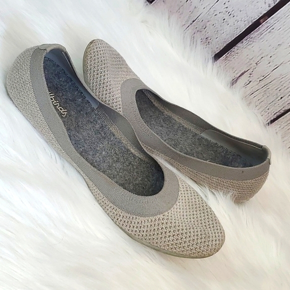 Allbirds Tree Breezers Ballet Flats Slate Gray Knit Comfy Slip-on Shoes Size 9 - Picture 16 of 17